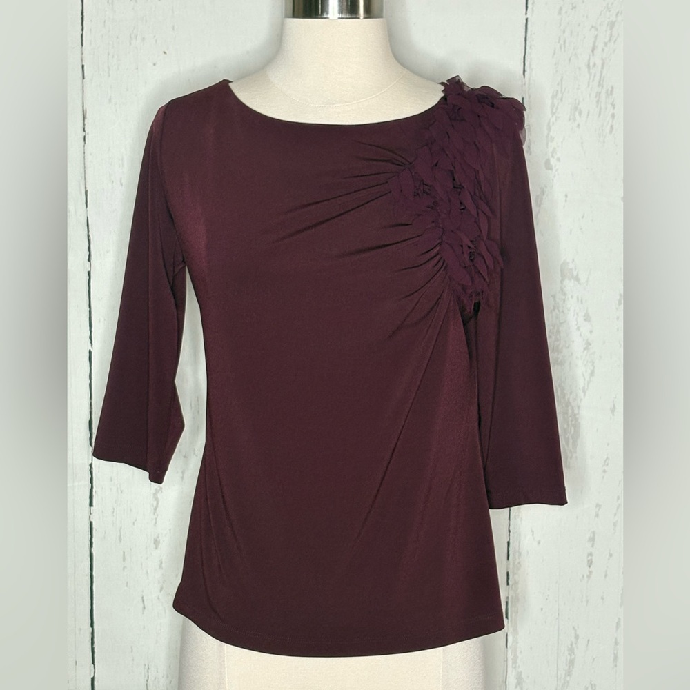 Elegant Burgundy Women's Top
